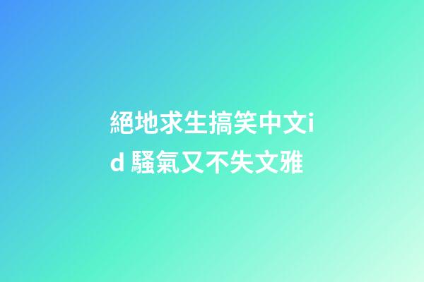 絕地求生搞笑中文id 騷氣又不失文雅